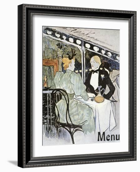 Toulouse-Lautrec: Menu-Henri de Toulouse-Lautrec-Framed Giclee Print