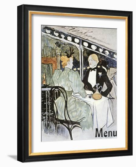 Toulouse-Lautrec: Menu-Henri de Toulouse-Lautrec-Framed Giclee Print