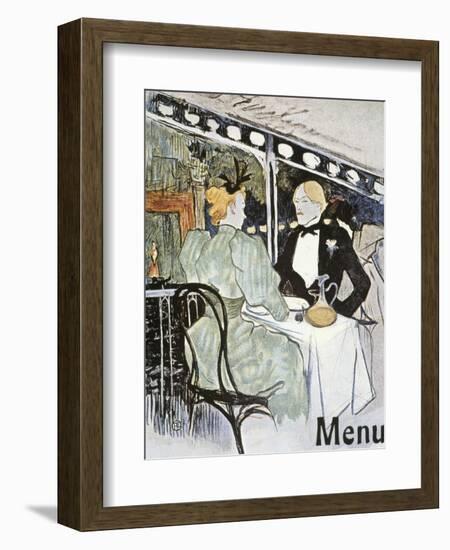 Toulouse-Lautrec: Menu-Henri de Toulouse-Lautrec-Framed Giclee Print