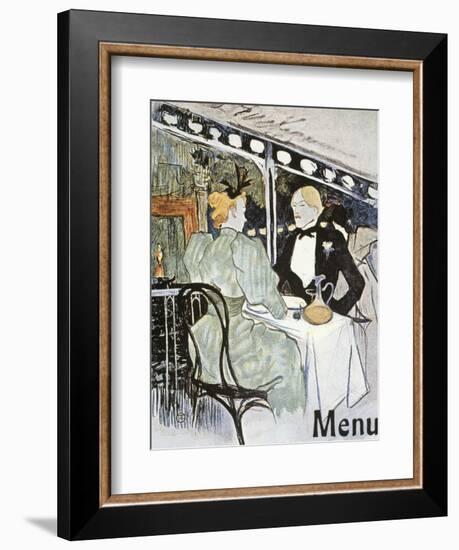 Toulouse-Lautrec: Menu-Henri de Toulouse-Lautrec-Framed Giclee Print