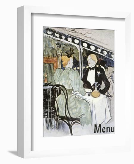 Toulouse-Lautrec: Menu-Henri de Toulouse-Lautrec-Framed Giclee Print