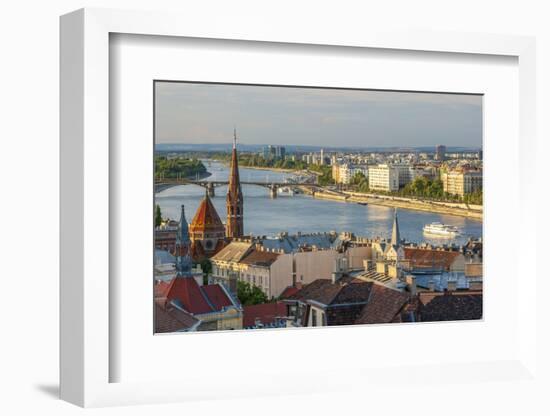 Tour boat passes Hungary's Parliament, built between 1884-1902 is the country's largest building-Tom Haseltine-Framed Photographic Print