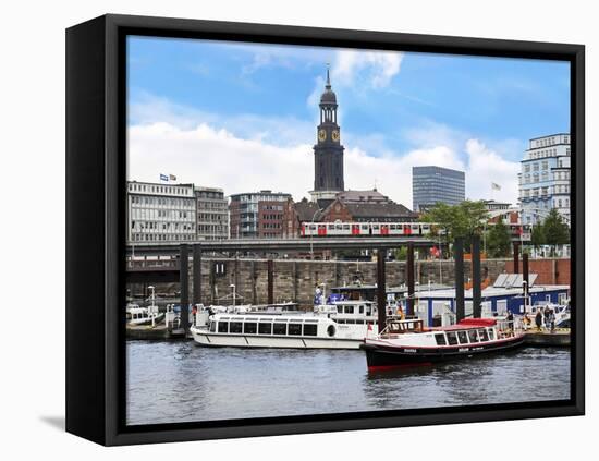 Tour Boats, Hamburg, Germany-Miva Stock-Framed Premier Image Canvas