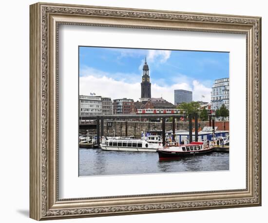Tour Boats, Hamburg, Germany-Miva Stock-Framed Photographic Print