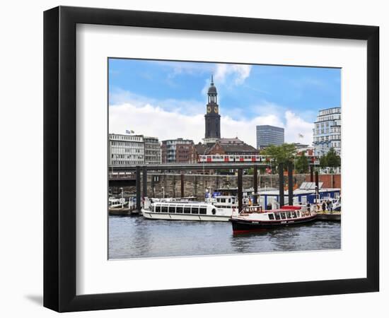 Tour Boats, Hamburg, Germany-Miva Stock-Framed Photographic Print