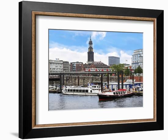 Tour Boats, Hamburg, Germany-Miva Stock-Framed Photographic Print