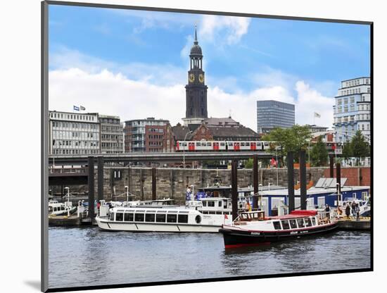 Tour Boats, Hamburg, Germany-Miva Stock-Mounted Photographic Print