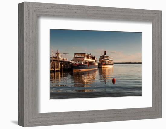 Tour Boats Lake Geneva WI-Steve Gadomski-Framed Photographic Print