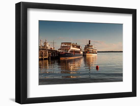 Tour Boats Lake Geneva WI-Steve Gadomski-Framed Photographic Print