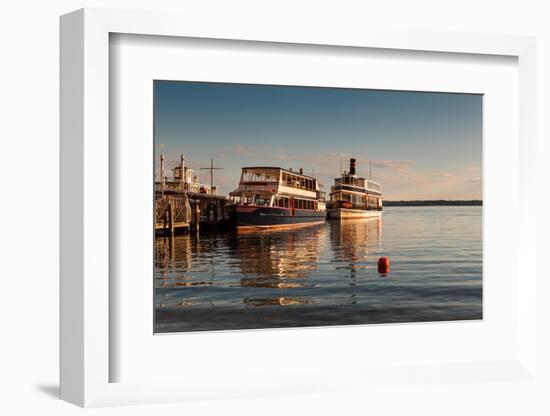 Tour Boats Lake Geneva WI-Steve Gadomski-Framed Photographic Print