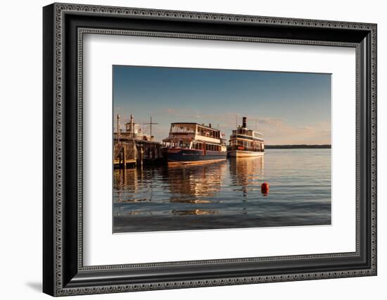 Tour Boats Lake Geneva WI-Steve Gadomski-Framed Photographic Print