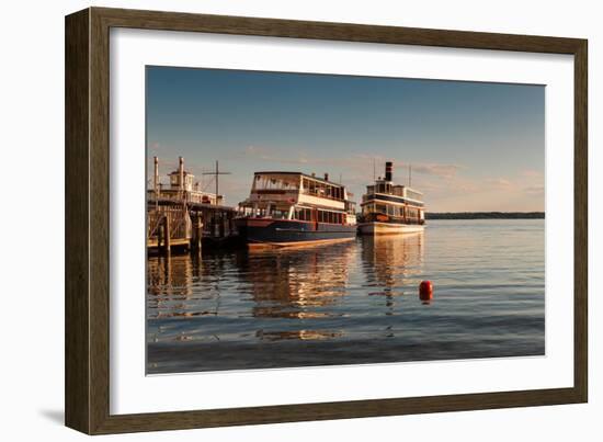 Tour Boats Lake Geneva WI-Steve Gadomski-Framed Photographic Print