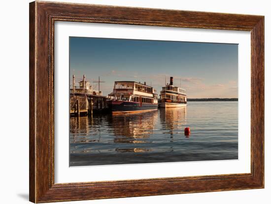 Tour Boats Lake Geneva WI-Steve Gadomski-Framed Photographic Print