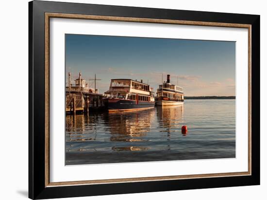 Tour Boats Lake Geneva WI-Steve Gadomski-Framed Photographic Print