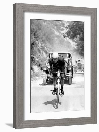 Tour De France 1929, 13th Leg Cannes/Nice on July 16 : Benoit Faure on the Braus Pass-null-Framed Photo