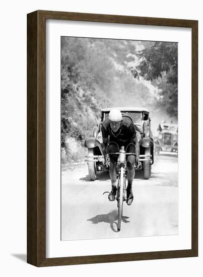 Tour De France 1929, 13th Leg Cannes/Nice on July 16 : Benoit Faure on the Braus Pass-null-Framed Photo