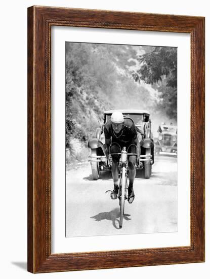 Tour De France 1929, 13th Leg Cannes/Nice on July 16 : Benoit Faure on the Braus Pass-null-Framed Photo