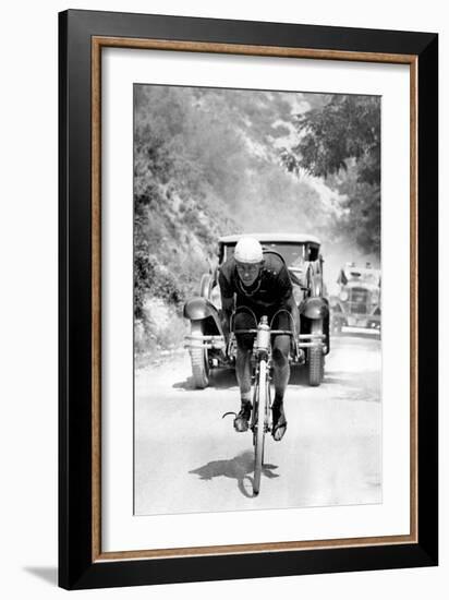 Tour De France 1929, 13th Leg Cannes/Nice on July 16 : Benoit Faure on the Braus Pass-null-Framed Photo