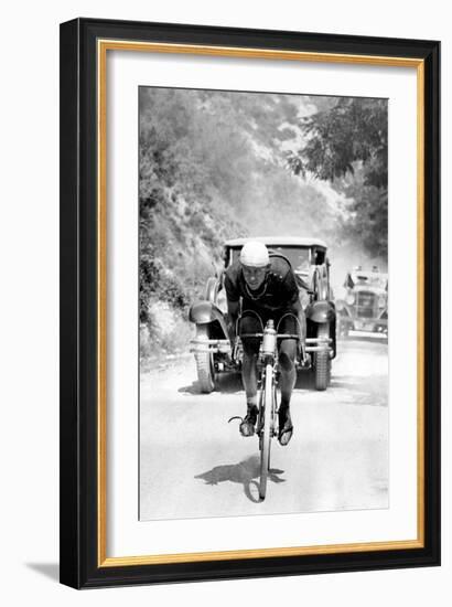 Tour De France 1929, 13th Leg Cannes/Nice on July 16 : Benoit Faure on the Braus Pass-null-Framed Photo