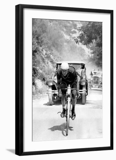 Tour De France 1929, 13th Leg Cannes/Nice on July 16 : Benoit Faure on the Braus Pass-null-Framed Photo