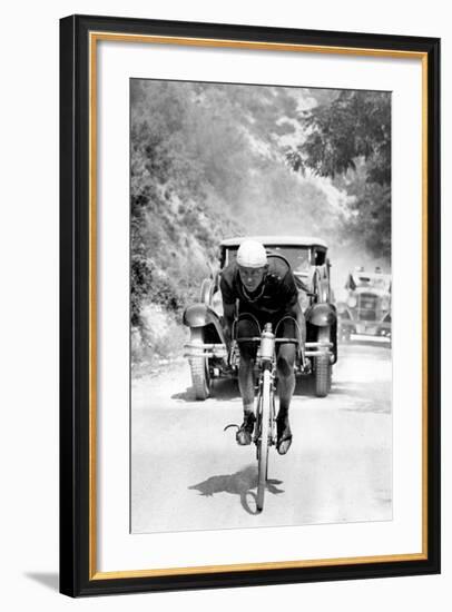 Tour De France 1929, 13th Leg Cannes/Nice on July 16 : Benoit Faure on the Braus Pass-null-Framed Photo