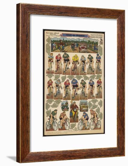 Tour De France Cutout-null-Framed Art Print