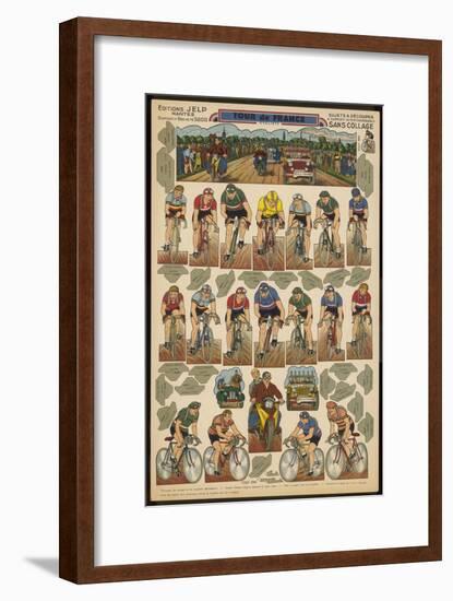 Tour De France Cutout-null-Framed Art Print