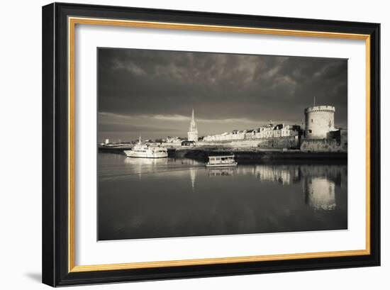 Tour De La Lanterne and Tour De La Chaine Towers, La Rochelle, Charente-Maritime-null-Framed Photographic Print