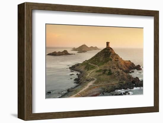 Tour De La Parata and the Islands of Iles Sanguinaires, Corsica, France, Mediterranean, Europe-Markus Lange-Framed Photographic Print