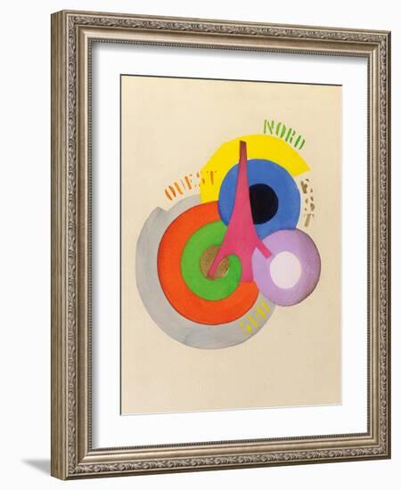 'Tour Eiffel', 1918-Robert Delaunay-Framed Giclee Print