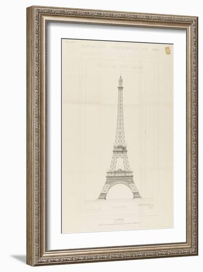 Tour Eiffel : élévation générale-Alexandre-Gustave Eiffel-Framed Giclee Print