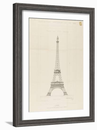 Tour Eiffel : élévation générale-Alexandre-Gustave Eiffel-Framed Giclee Print