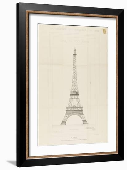 Tour Eiffel : élévation générale-Alexandre-Gustave Eiffel-Framed Giclee Print