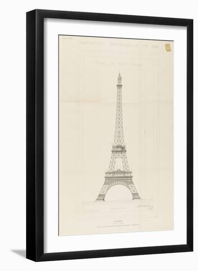 Tour Eiffel : élévation générale-Alexandre-Gustave Eiffel-Framed Giclee Print