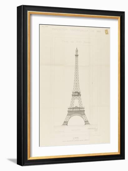 Tour Eiffel : élévation générale-Alexandre-Gustave Eiffel-Framed Giclee Print