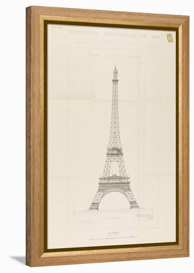 Tour Eiffel : élévation générale-Alexandre-Gustave Eiffel-Framed Premier Image Canvas