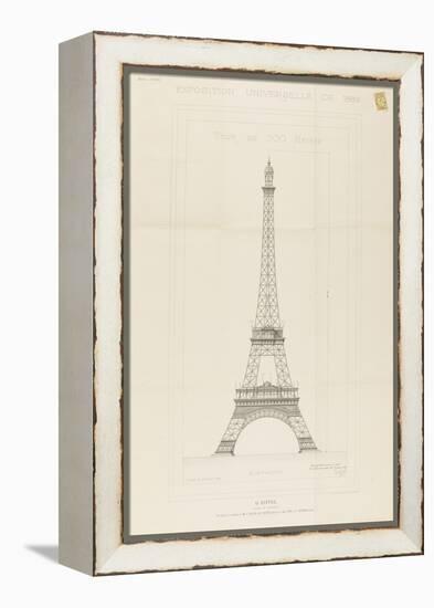 Tour Eiffel : élévation générale-Alexandre-Gustave Eiffel-Framed Premier Image Canvas