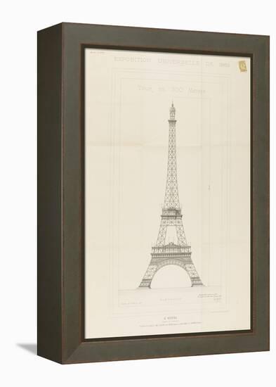 Tour Eiffel : élévation générale-Alexandre-Gustave Eiffel-Framed Premier Image Canvas