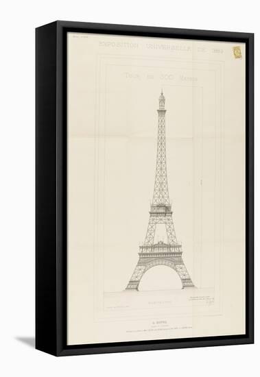 Tour Eiffel : élévation générale-Alexandre-Gustave Eiffel-Framed Premier Image Canvas