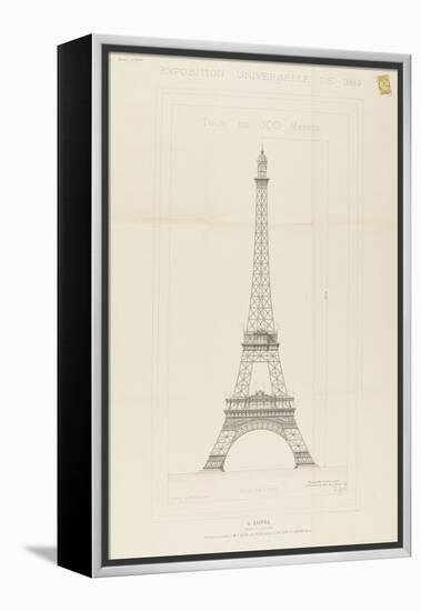 Tour Eiffel : élévation générale-Alexandre-Gustave Eiffel-Framed Premier Image Canvas