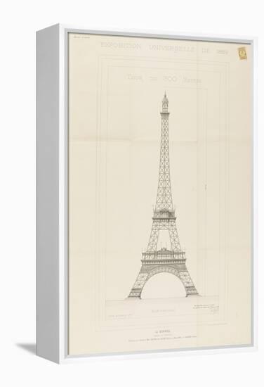 Tour Eiffel : élévation générale-Alexandre-Gustave Eiffel-Framed Premier Image Canvas