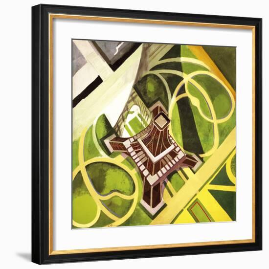 Tour Eiffel et Jardin du Champs de Mars, 1922-Robert Delaunay-Framed Premium Giclee Print