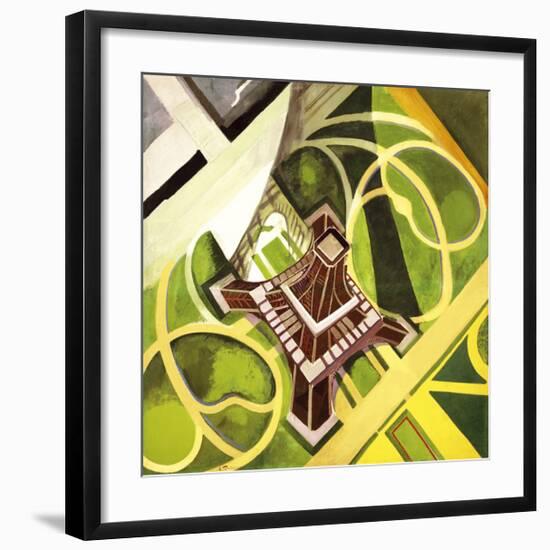 Tour Eiffel et Jardin du Champs de Mars, 1922-Robert Delaunay-Framed Premium Giclee Print