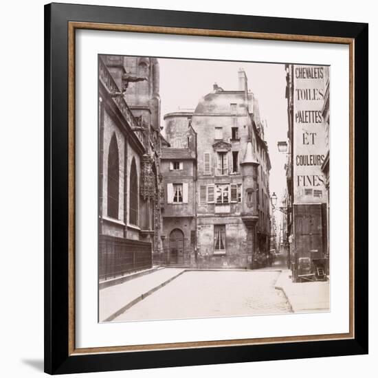 Tourelle derrière l'église Saint-Germain-l'Auxerrois, Paris-Charles Marville-Framed Giclee Print