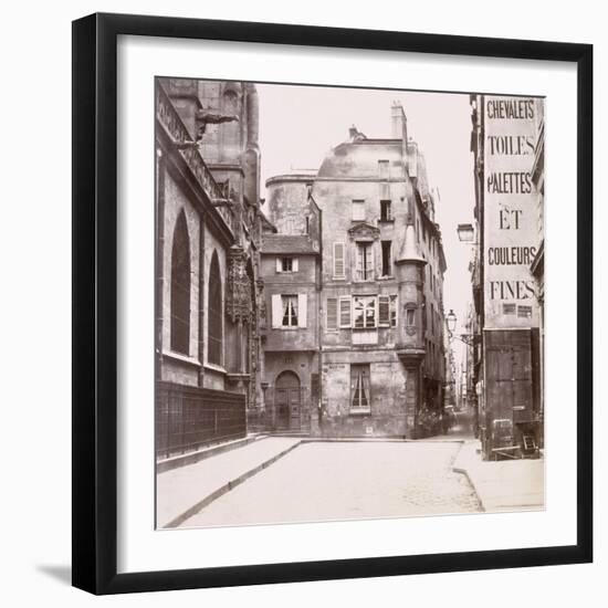 Tourelle derrière l'église Saint-Germain-l'Auxerrois, Paris-Charles Marville-Framed Giclee Print