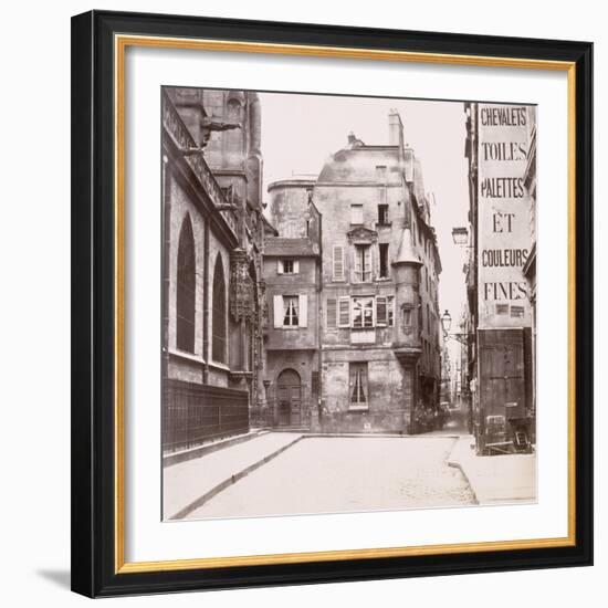 Tourelle derrière l'église Saint-Germain-l'Auxerrois, Paris-Charles Marville-Framed Giclee Print