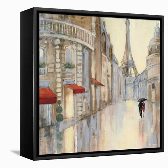 Touring Paris Couple III-Julia Purinton-Framed Stretched Canvas