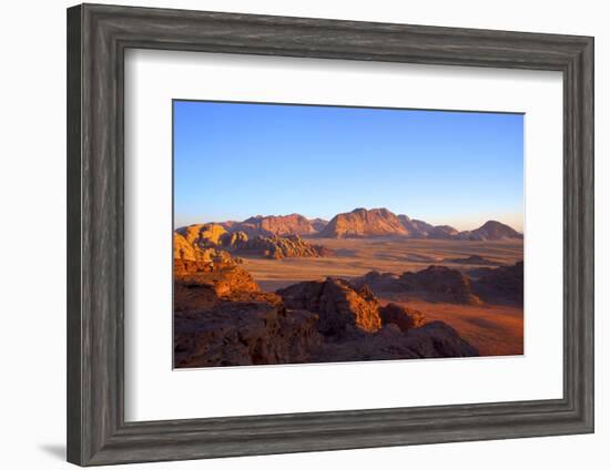 Tourist at Wadi Rum, Jordan, Middle East-Neil Farrin-Framed Photographic Print