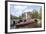 Tourist Boat Crossing Keizersgracht Canal, Amsterdam, Netherlands, Europe-Amanda Hall-Framed Photographic Print