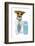 Tourist Dog With A Hat A Tie And A Case-Javier Brosch-Framed Photographic Print